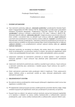 obchodn&iacute;mi podm&iacute;nkami