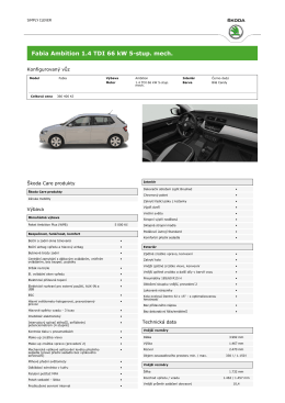 Fabia Ambition 1.4 TDI 66 kW 5-stup. mech.