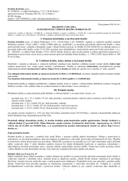 Dražebn&iacute; vyhl&aacute;&scaron;ka č.j. PD 18-16-1