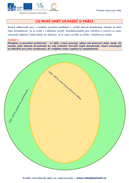 co mus&iacute; umět uchazeč o pr&aacute;ci