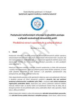 Poskytování informací o obvyklém postupu