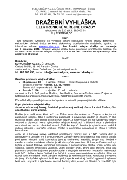 dražebn&iacute; vyhl&aacute;&scaron;ka elektronick&eacute; veřejn&eacute; dražby
