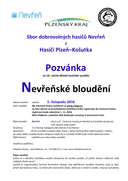 Pozvánka Nevřeňské bloudění