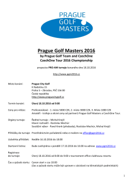 Prague Golf Masters 2016