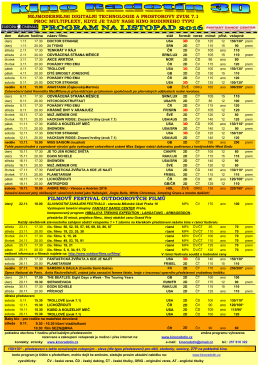 program na LISTOPAD 2016