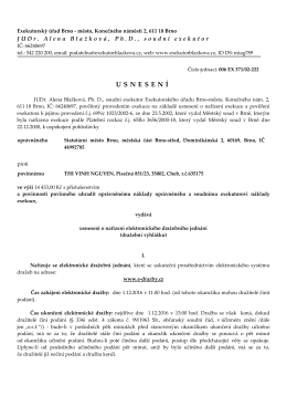 Dražební vyhláška - 302c, ExeÚ Brno-město