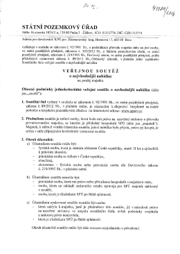 Veřejná soutěž o nejvhodnější nabídku na prodej majetku