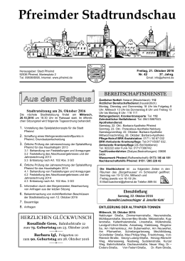 Pfreimder Stadtrundschau