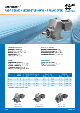 nordbloc.1® řada čelních jednostupňových převodovek