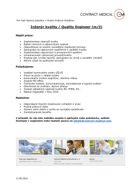 Offene Stellen im Unternehmen - Contract Medical International (CMI)