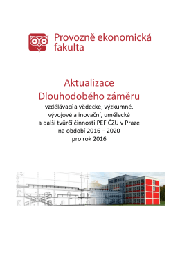 2 Aktualizace Dlouhodob&eacute;ho z&aacute;měru PEF 2016