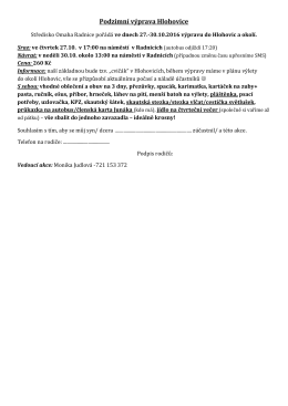 vyprava-hlohovice - Skautské středisko OMAHA RADNICE