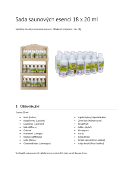 Návod na sadu esencí do sauny