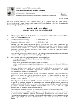 dražebn&iacute; vyhl&aacute;&scaron;ku