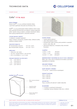 Datov&yacute; list v&yacute;robku Cello&reg;1116 ALG