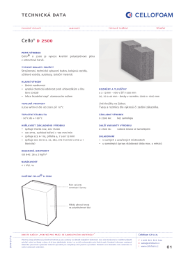 Datový list výrobku Cello® D 2500