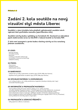 Zadání 2. kola soutěže na nový vizuální styl města