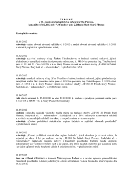 Zastupitelstvo města schvaluje uzavření smlouvy o budoucí smlouvě