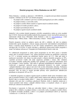 Granty 2007 - Město Hodonín