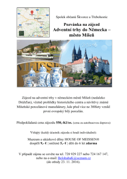 Pozvánka na zájezd Adventní trhy do Německa – město Míšeň