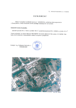Page 1 Č.j. MUHU/21415/2016/Km, s.z. 3128/2016 O Z N &Aacute; M EN &Iacute;