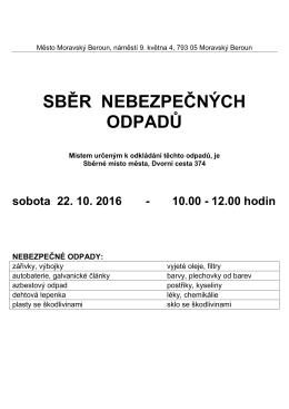 Sběr nebezpečných odpadů