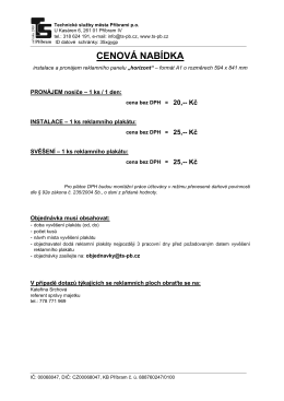cenová nabídka - Technické služby města Příbrami po