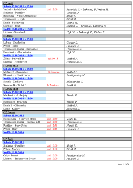 OP muži Sobota 15.10.2016 v 15:00 Vražné