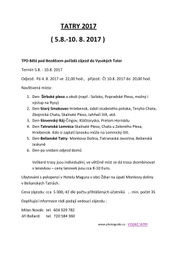 TATRY 2017 ( 5.8.