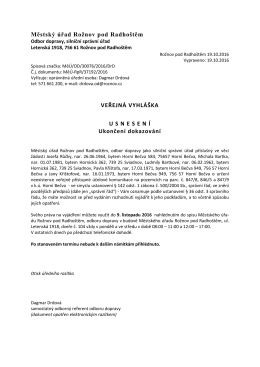 Veřejná vyhláška