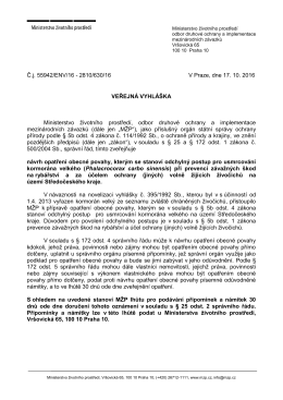 Opatření obecné povahy - veřejná vyhláška