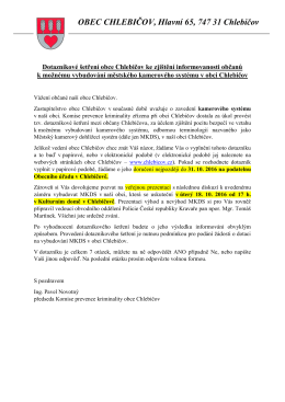 informace - Obec Chlebičov