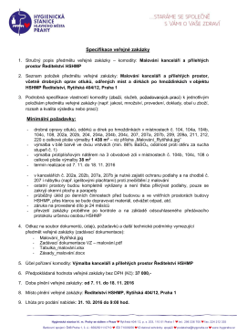 Hlavičkový papír KHSSTC - Hygienická stanice hlavního města Prahy