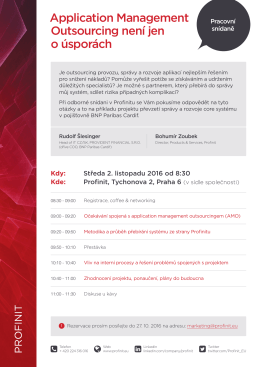 kompletní pozvánce na odbornou snídani.