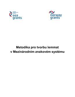 Metodika pro tvorbu slovníku Mezinárodního znakového systému (ISS)