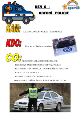 DEN S - OBECNÍ POLICIE