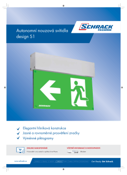 Autonomn&iacute; nouzov&aacute; sv&iacute;tidla design S1