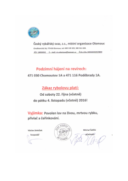 Podzimní hájení Ch1A + P1A