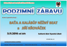 Podzimní zábava 5.11.2016 obce Byšice