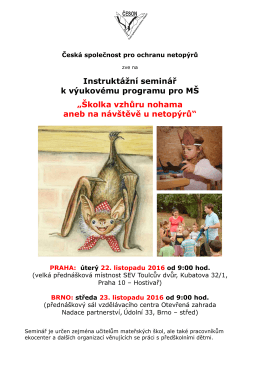 pozvánce - Česká společnost pro ochranu netopýrů