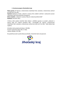 Vybaven&iacute; a &uacute;pravy tř&iacute;dy pro zrakově postižen&eacute; děti