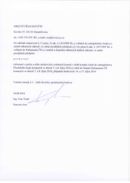 Volby-informace o počtu a s&iacute;dle OVK