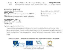 Strach, &uacute;zkost - SZ&Scaron; a VO&Scaron; zdravotnick&aacute; Česk&eacute; Budějovice