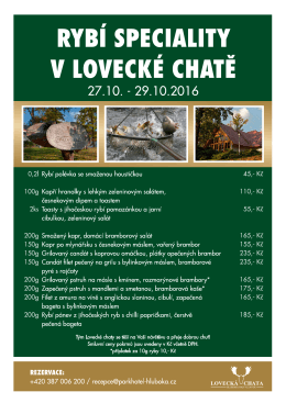 vylovy - Parkhotel Hluboká nad Vltavou
