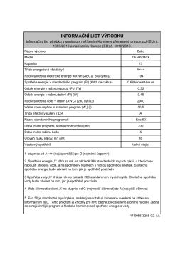 informačn&iacute; list v&yacute;robku