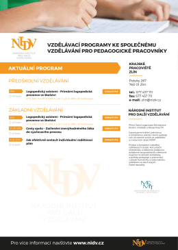 programy ke společnému vzdělávání