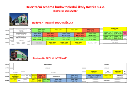 Orientační plán školních budov platný k 1. 9. 2016