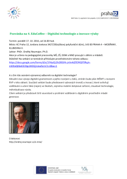 Pozvánka na 4. EduCoffee – Digitální technologie a