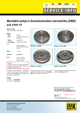 LuK 0010 - Montage-Hinweis 415025010_CZ.indd