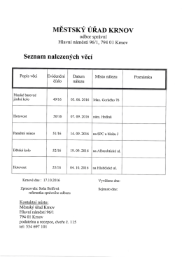 Městský úřad Krnov, Odbor správní
